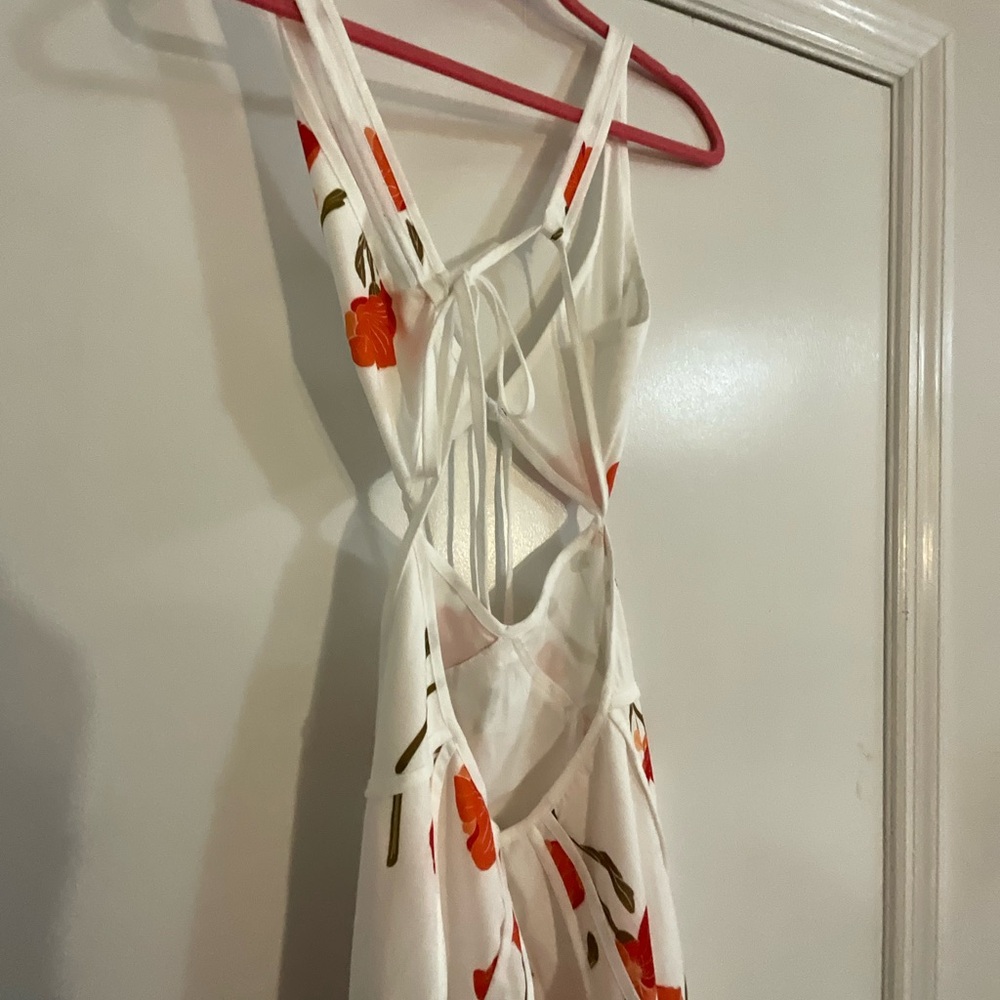 [Commense] Floral Cut-Out Tie-Back Flower MaxiDress NWT - Picture 10 of 13